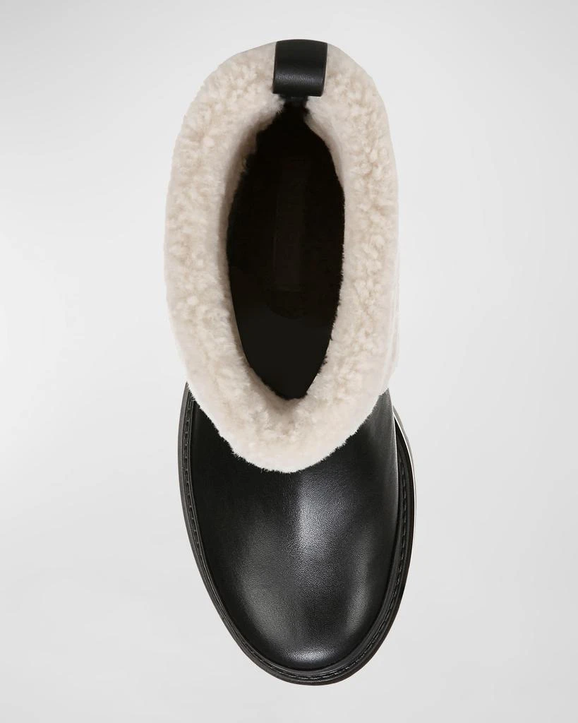 Vince Leather Shearling Winter Booties 4