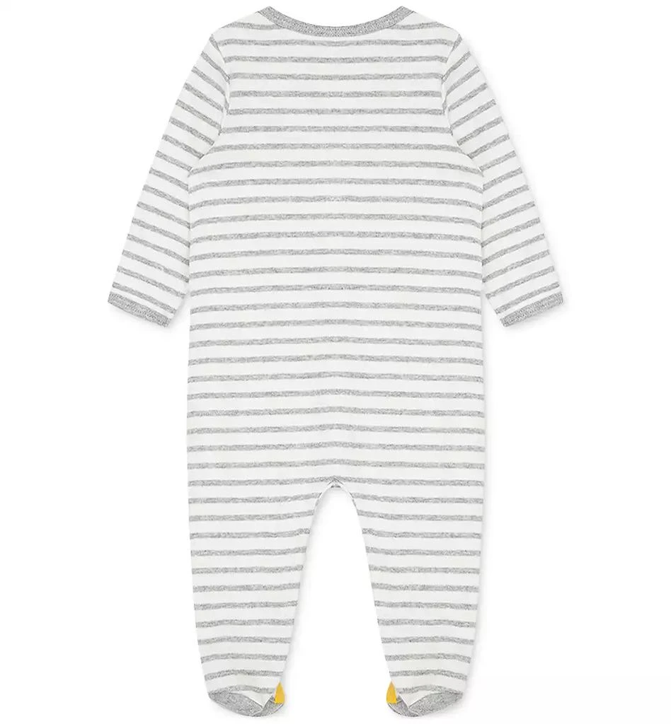 Little Me Baby Boys Long Sleeved Striped Lion Footed Coverall 2