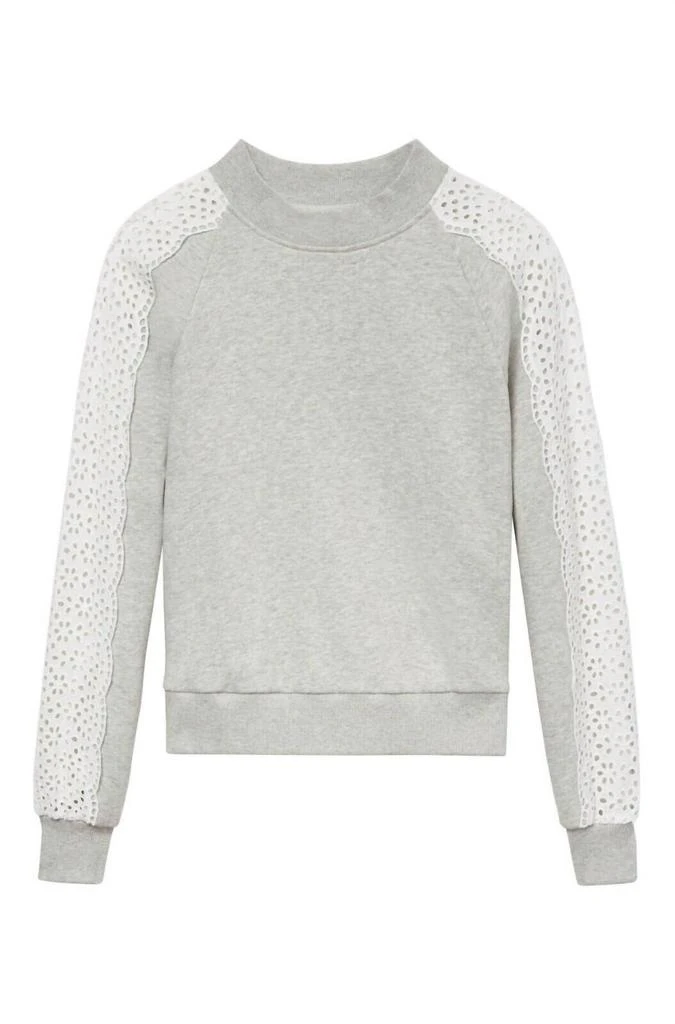 Rebecca Taylor Rebecca Taylor - Eyelet Crewneck Fleece Pullover 4