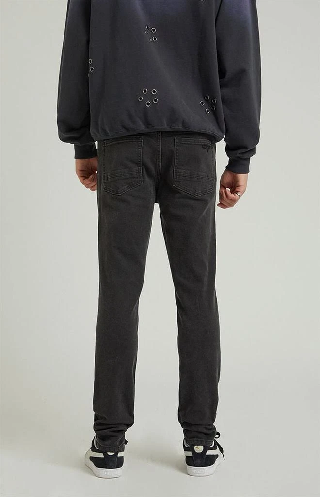 PacSun Stacked Skinny Black Destroyed Jeans 4