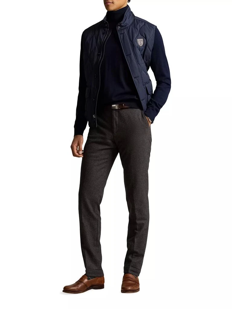 Ralph Lauren Suede-Trim Quilted Vest 2