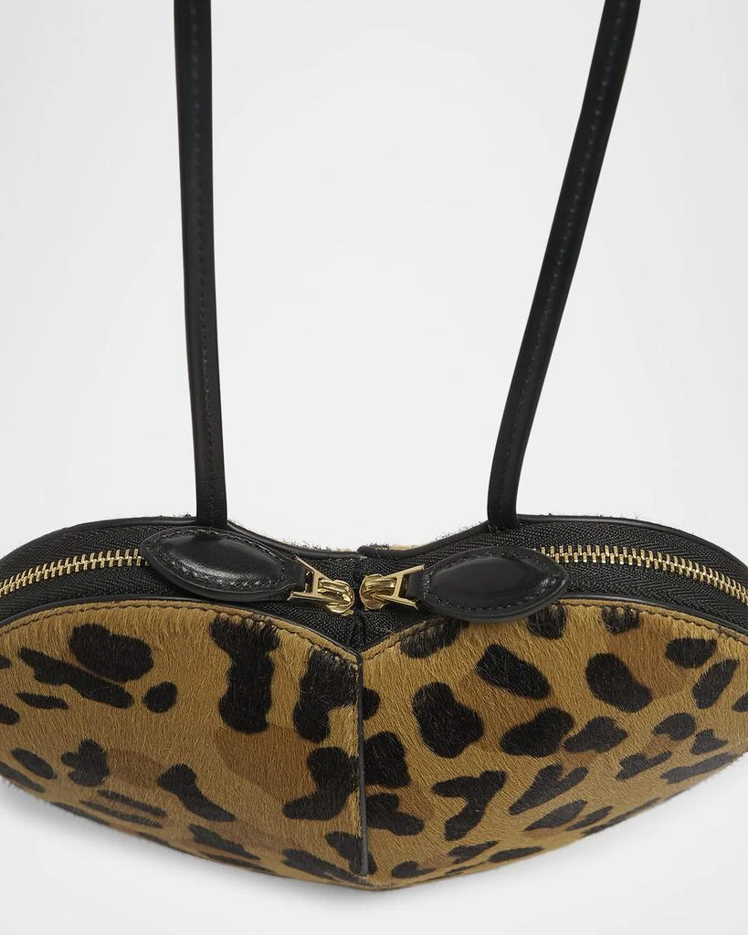 Alaia Le Coeur Crossbody Bag in Leopard Calf Hair 5