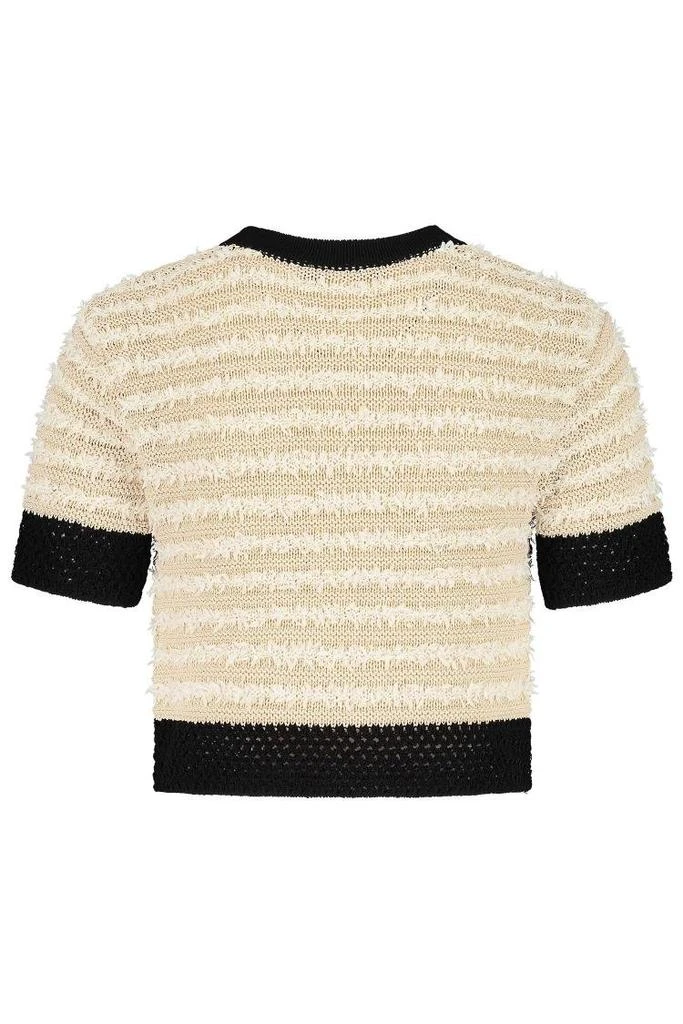 Balmain Balmain Kids Button Detailed Straight Hem Knitted Top 2
