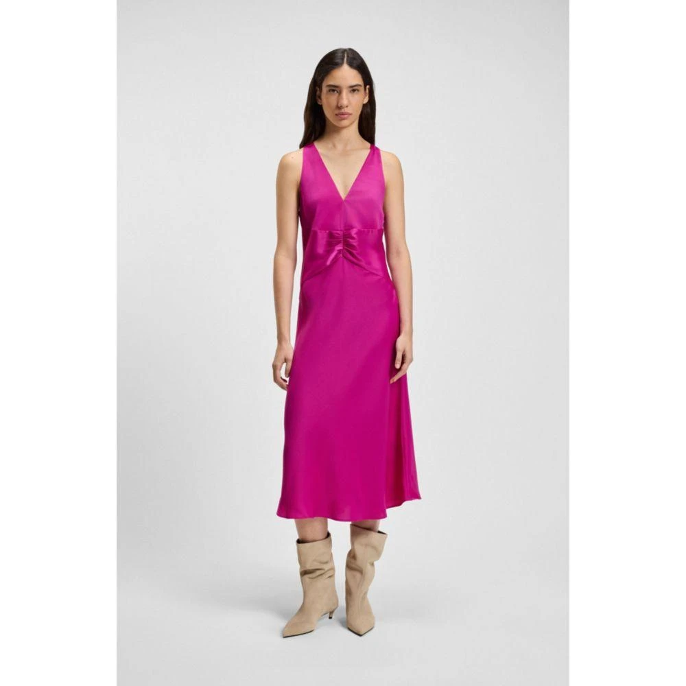 strapless open back dress Hot Pink Dress by Just Add Heels