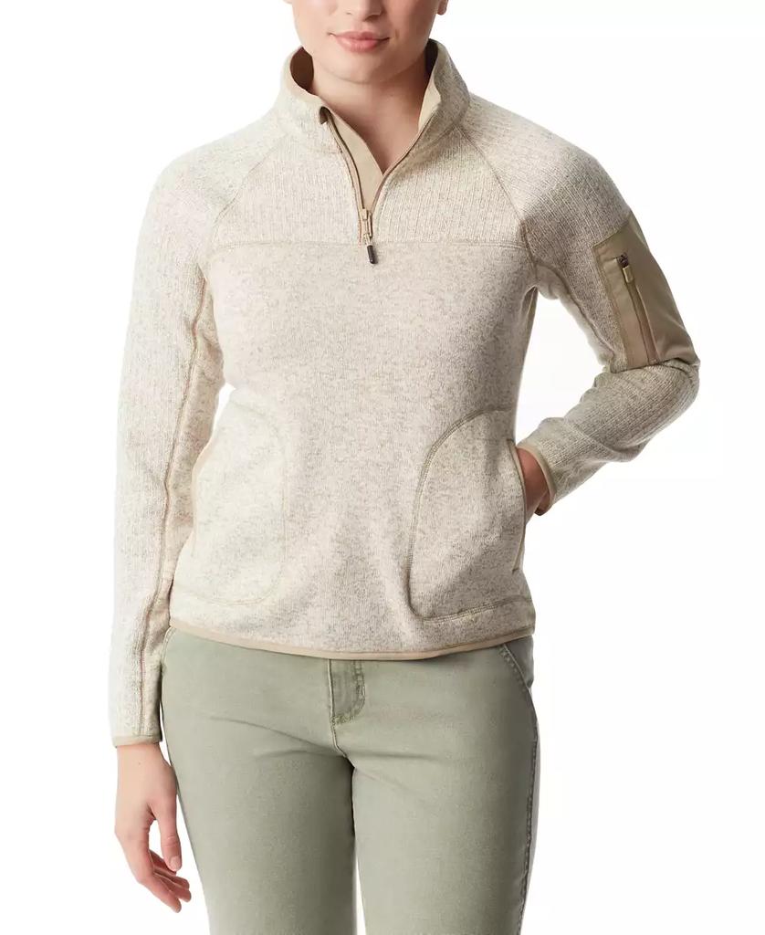 BASS OUTDOOR Women's Mixed-Media Pullover Sweater
