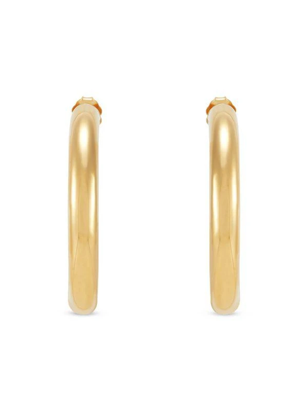 Saks Fifth Avenue 14K Yellow Gold Tube Hoop Earrings 2