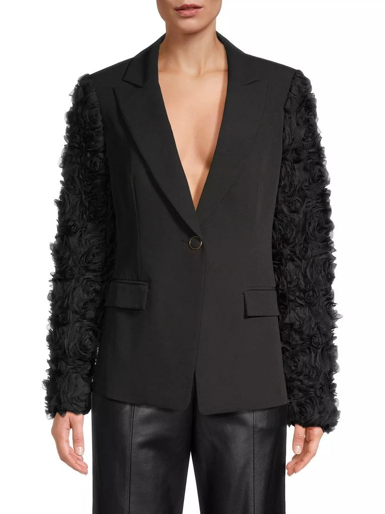 Milly Avery Cady Mesh Rose Blazer 3