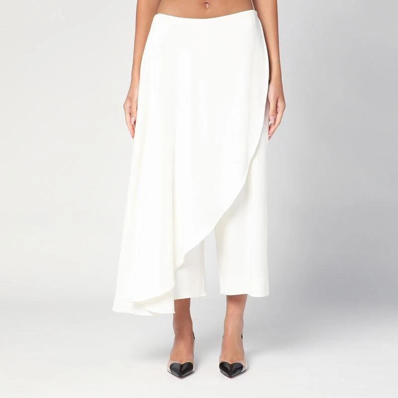 Alaïa White asymmetrical trouser skirt 1