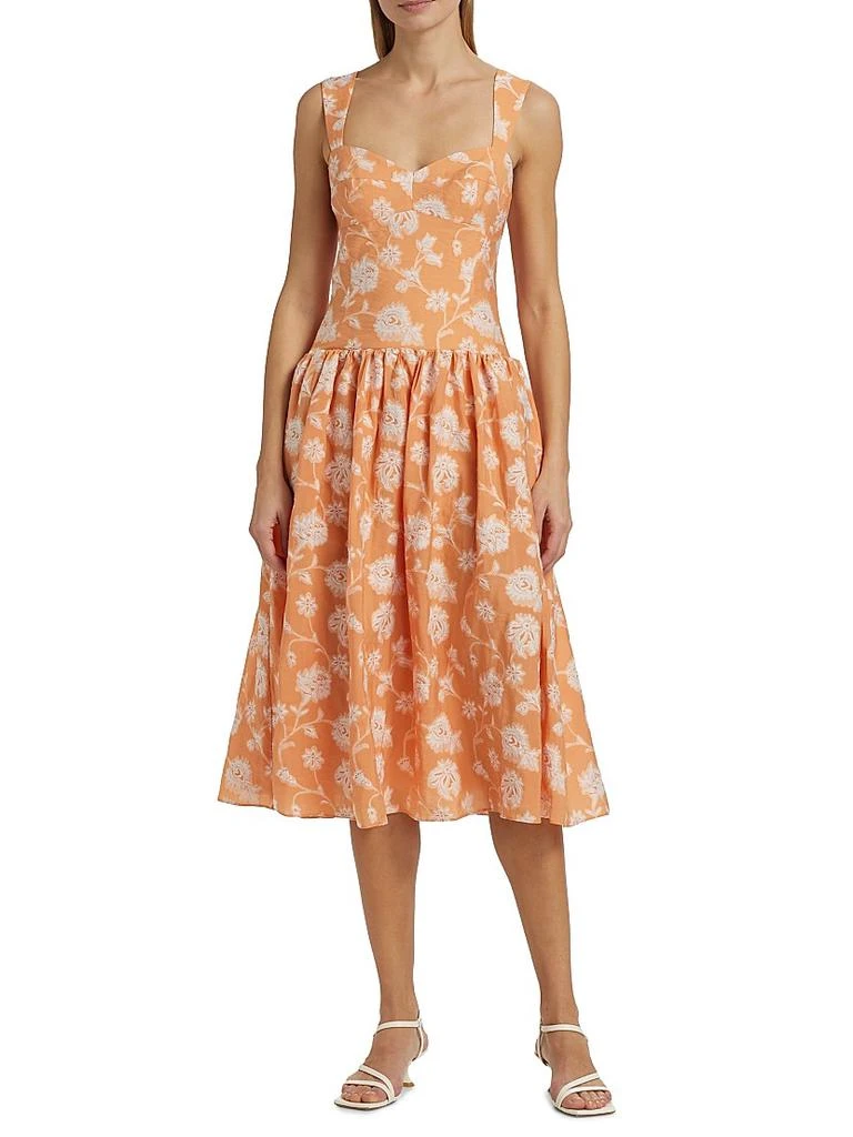Amanda Uprichard Abernathy Fit & Flare Midi-Dress 3