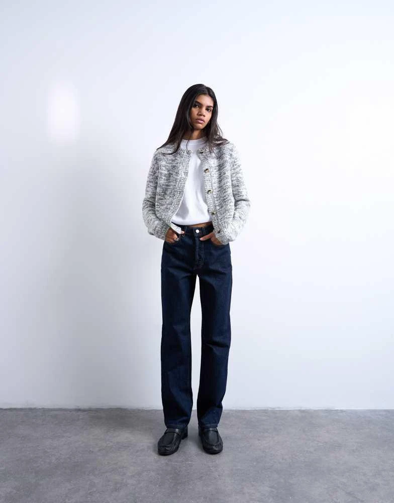 Topshop Topshop Kort high rise straight jean in indigo rinse 3