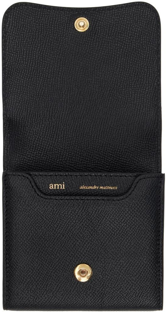 AMI Black Paris Paris Compact Wallet 3