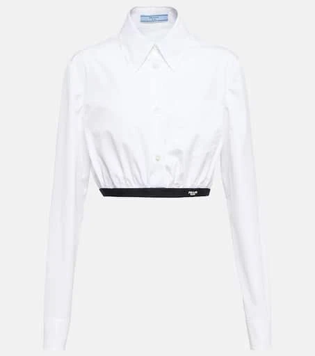 Prada Cropped cotton shirt 1