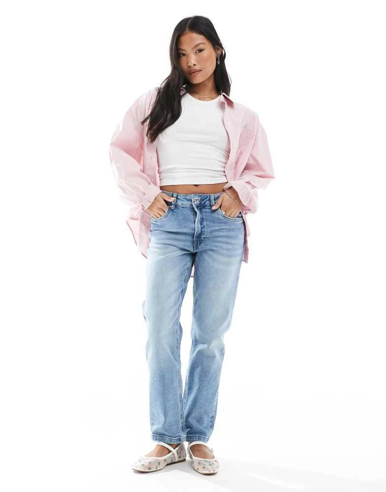 Asos Stradivarius Jeans Mom Slim Shop Stradivarius Petite D10 Mom