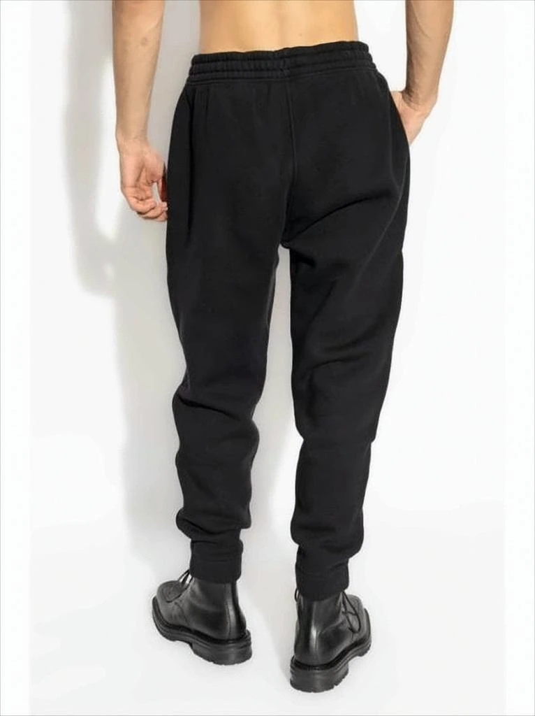 Maison Kitsune Relaxed Fit Black Cotton Jogger Pants With Embroidered Logo 4