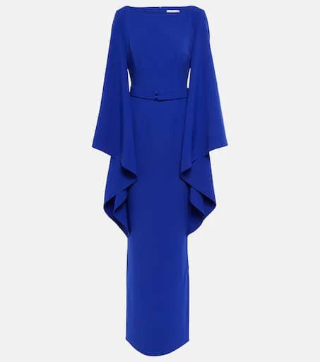 Safiyaa Boat N Flared belted maxi dress 1