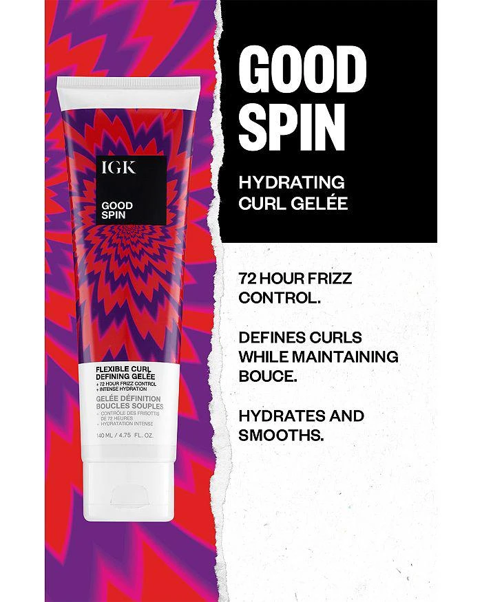 IGK Hair Good Spin Flexible Curl Defining Gelée 4.75 oz. 3