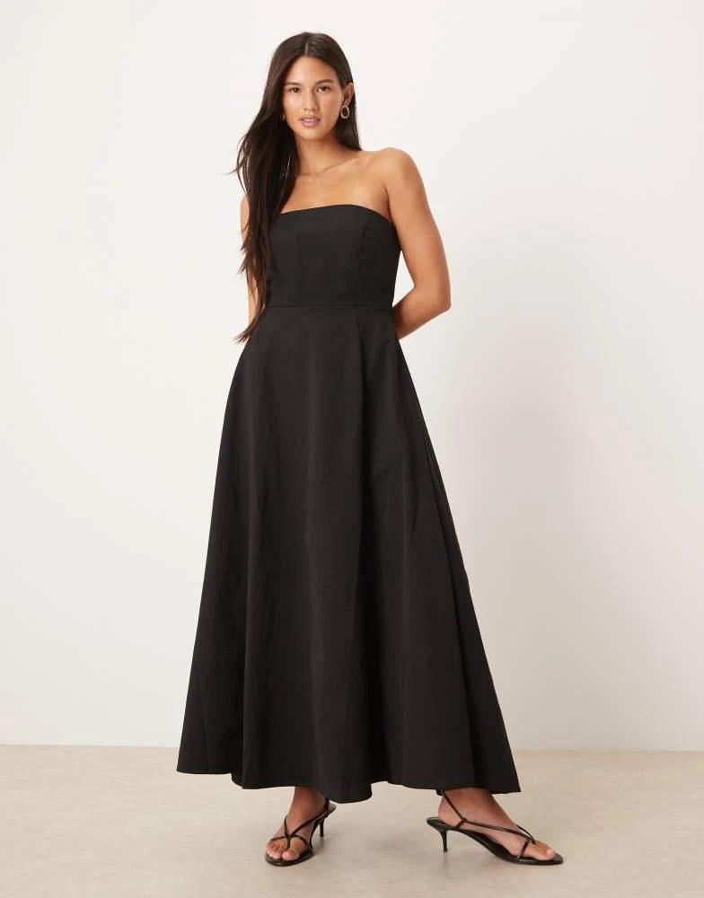 Shop Mango structured bandeau midi dress in black on Sale at BeyondStyle   Get 20% Off Mango structured bandeau midi dress in black with Limited-Time  ...