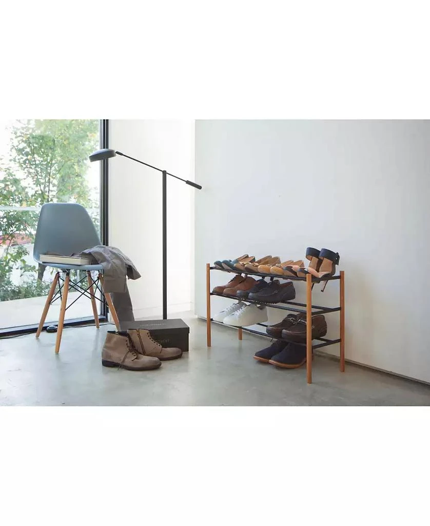 Yamazaki Plain Expandable 3-Tier Shoe Rack 1