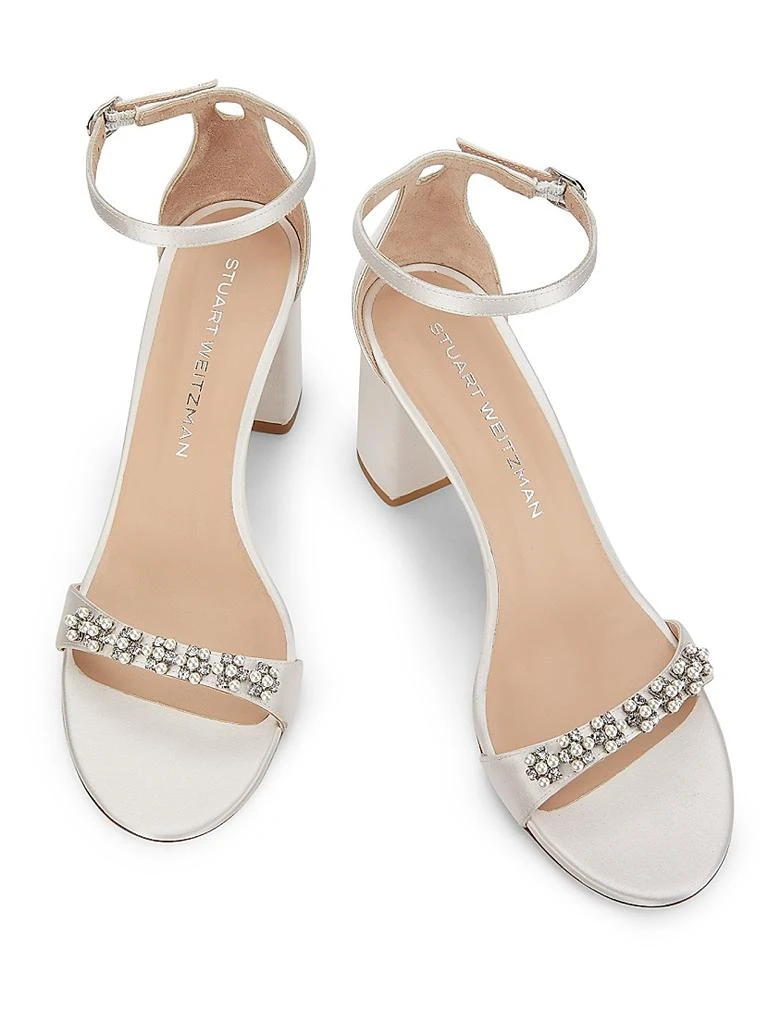 Stuart Weitzman Nudist Poppy 75MM Satin Sandals 4