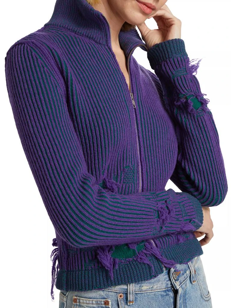MM6 Wool-Blend Destroyed Sport Jacket 6