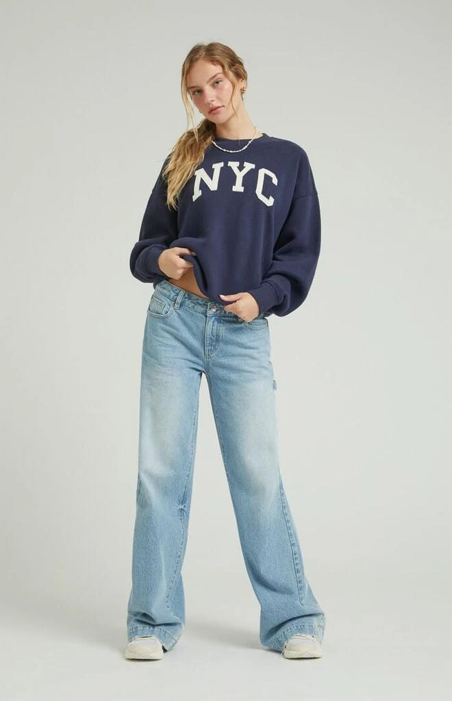PacSun Casey Low Rise Baggy Jeans Carpenter Light Indigo 2