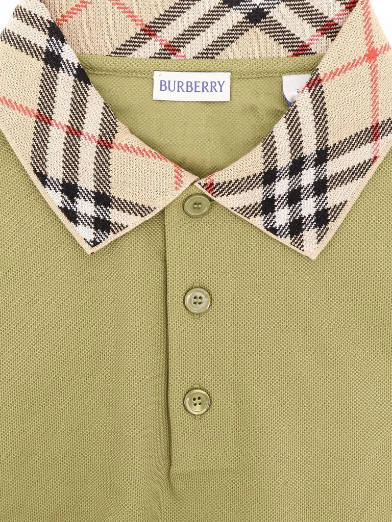 Burberry Burberry Checked Collar Short Sleeved Polo Shirt 3