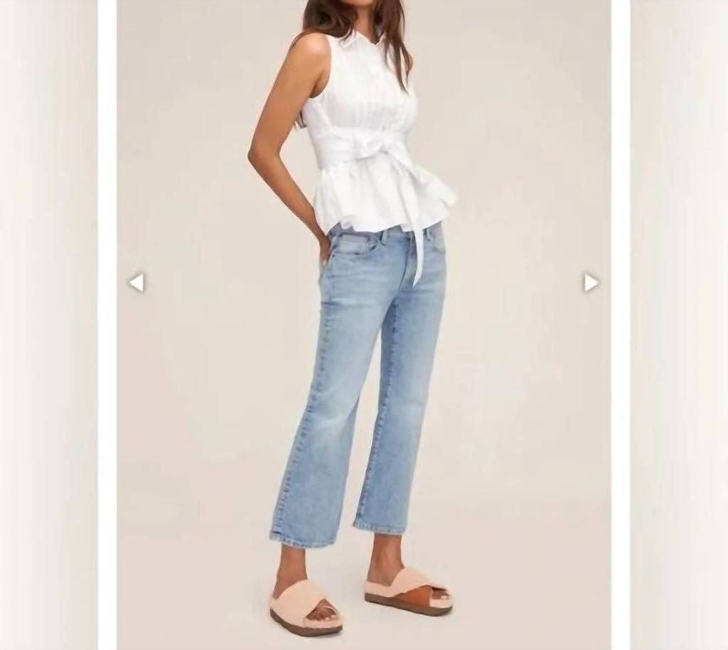 MARISSA WEBB Low Rider Vintage Cropped Denim Jeans In Blue