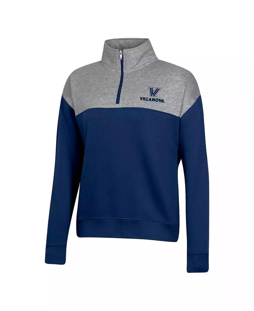 CHAMPION Women's Navy Villanova Wildcats Color-Blocked Quarter-Zip Sweatshirt 3