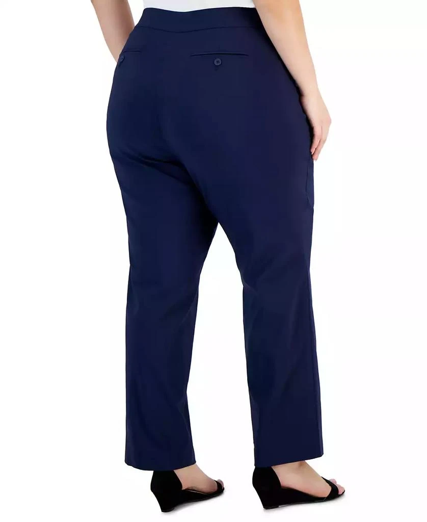 JM Collection Plus Size Curvy-Fit Straight-Leg Pants, Exclusively at Macy's 2