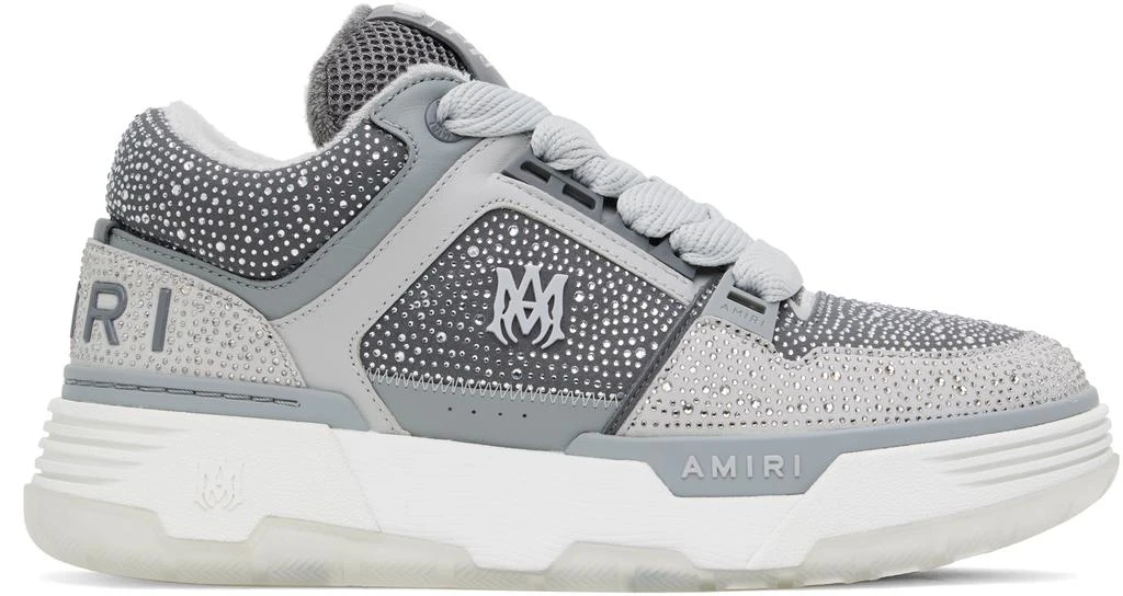 AMIRI Gray Crystal MA-1 Sneakers 1