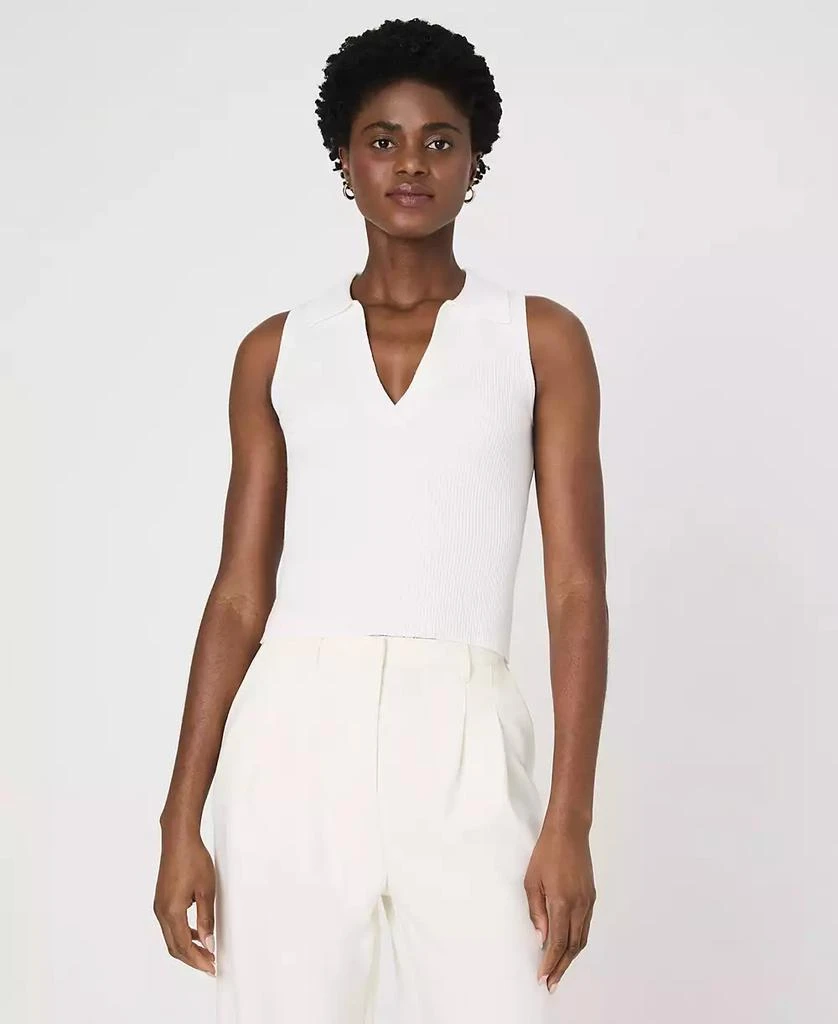 French Connection Women's Cotton Mozza V-Neck Sleeveless Sweater 1