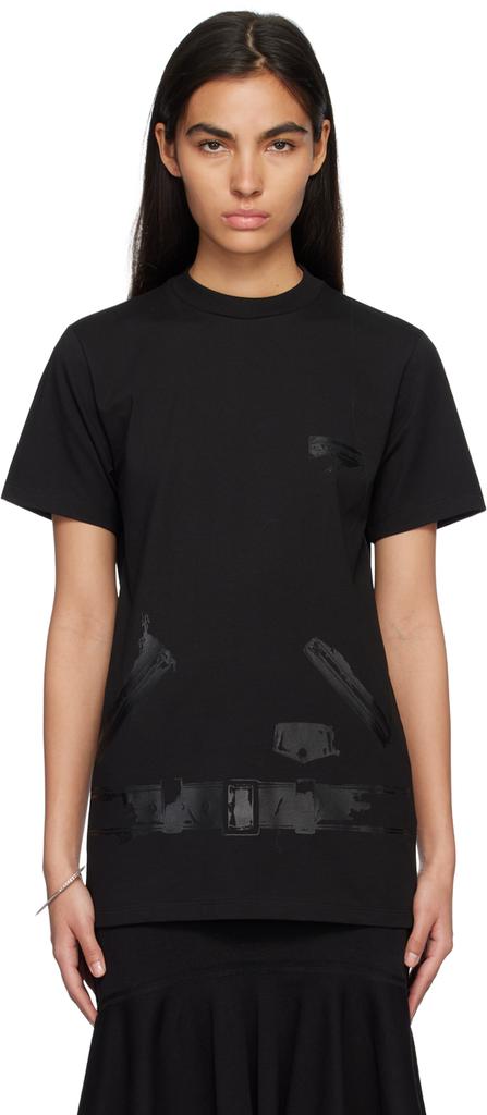 We11done Black Printed T-Shirt
