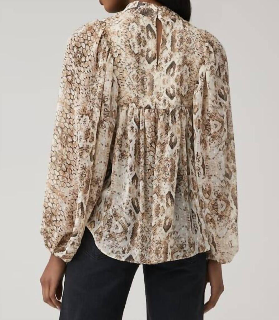 Bardot Snake Print Blouse