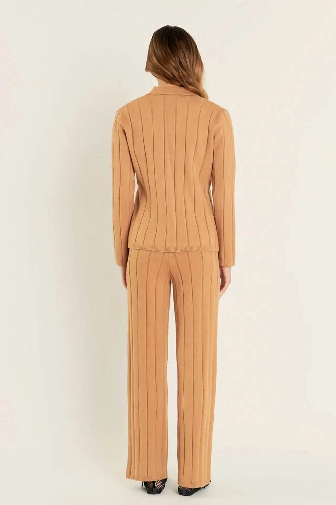 English Factory Textured Collared Sweater In Camel 2