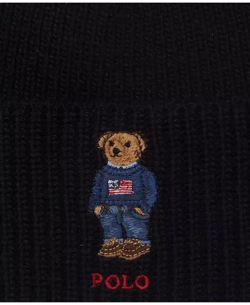 Ralph Lauren Men's Solid Flag Bear Beanie 2