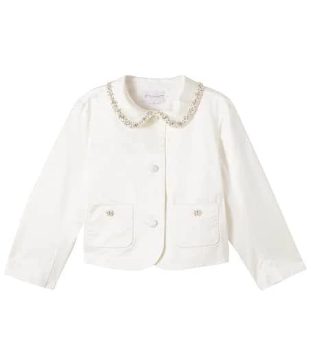 Bonpoint Laelia embellished cotton-blend jacket