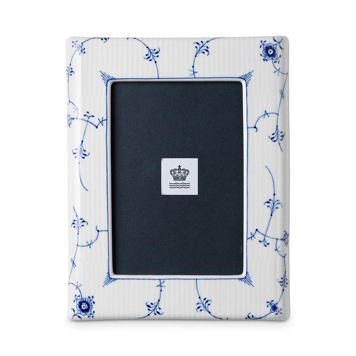 Royal Copenhagen Blue Fluted Plain Picture Frame, 4" x 6"