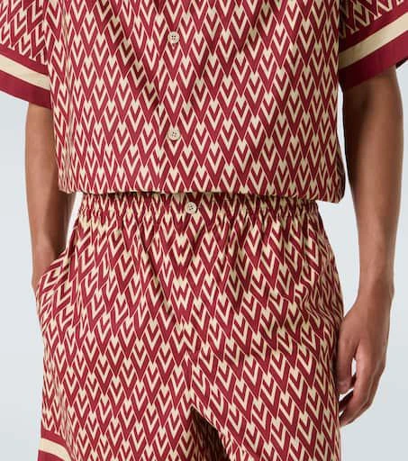 Valentino Toute La V cotton poplin Bermuda shorts 5