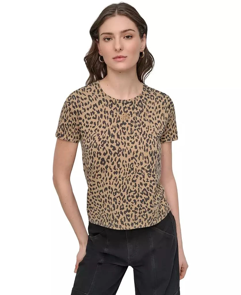 DKNY Petite Animal Print Short-Sleeve T-Shirt 1