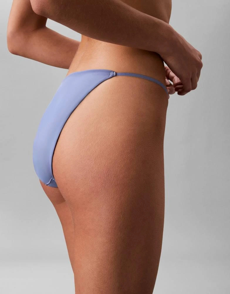 Calvin Klein Calvin Klein Signature Satin tanga in blue 2