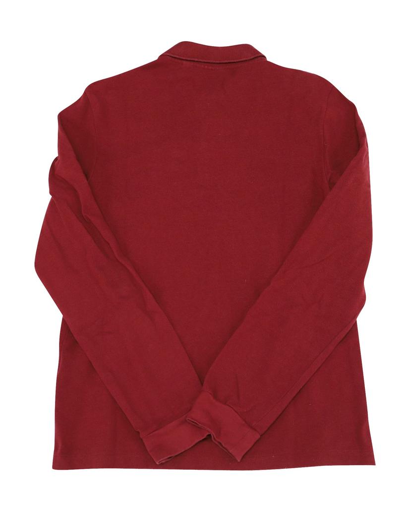 Lacoste Long-sleeve  Classic Fit L.12.12 Polo Shirt in Red Cotton