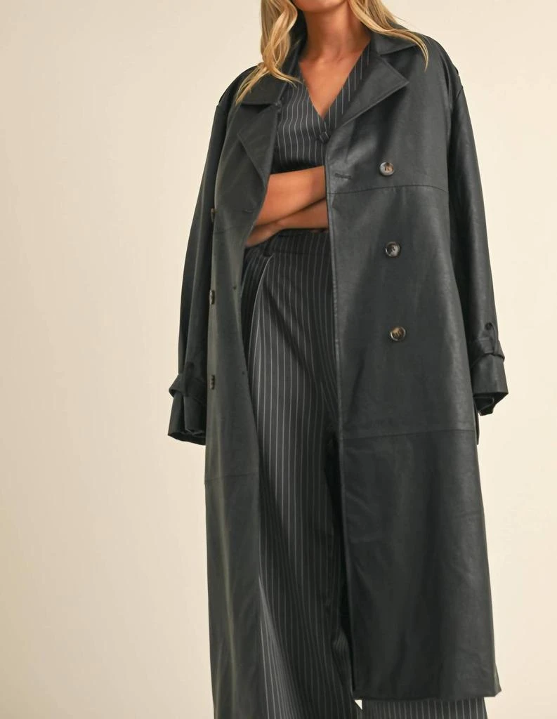 Klesis Klesis - Leather Belted Trench Coat 6
