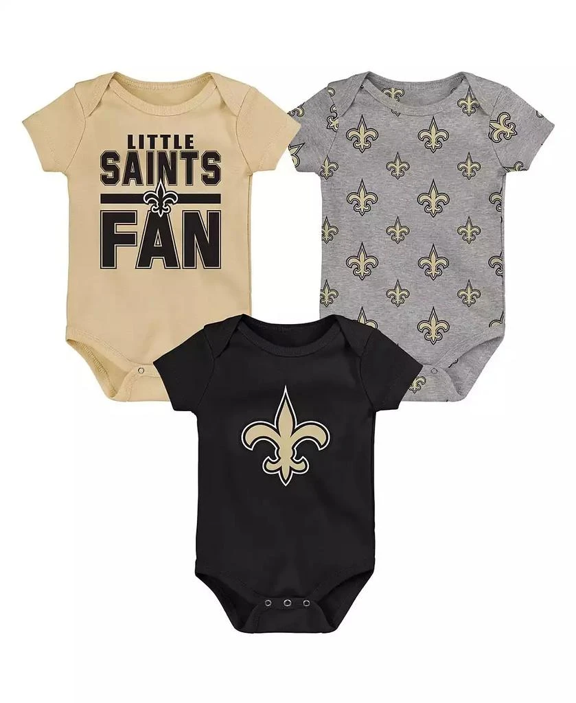 Outerstuff Newborn 3-Piece New Orleans Saints Little Tike Bodysuit Set