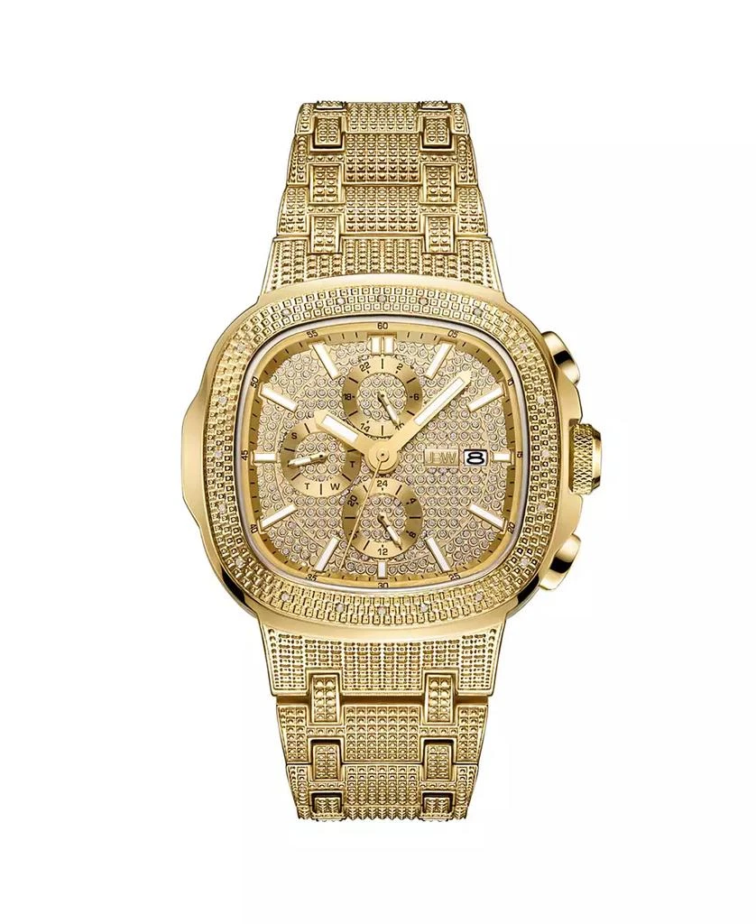 Jbw Men's Diamond (1/5 ct. t.w.) Watch in 18k Gold-plated Stainless-steel Watch 48mm 1