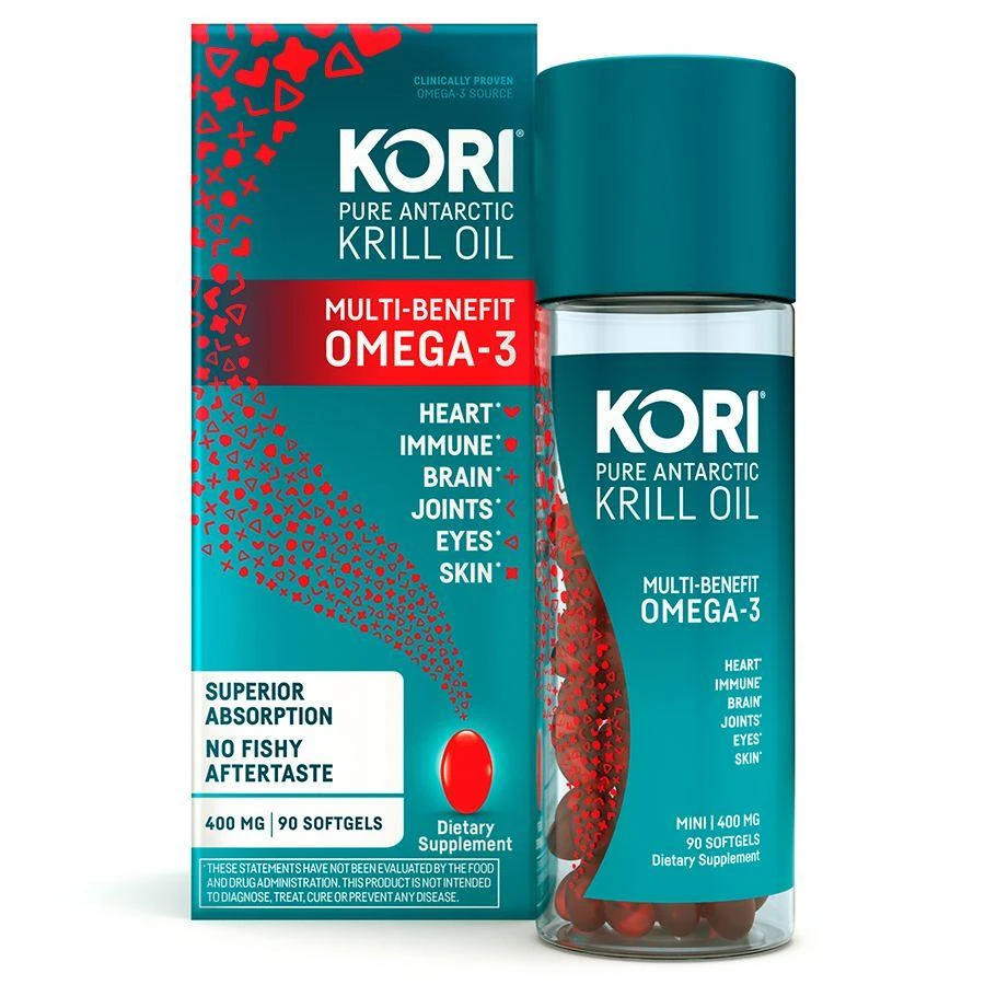 Kori Pure Antarctic Krill Oil Multi-Benefit Omega-3 400mg SoftGels 3