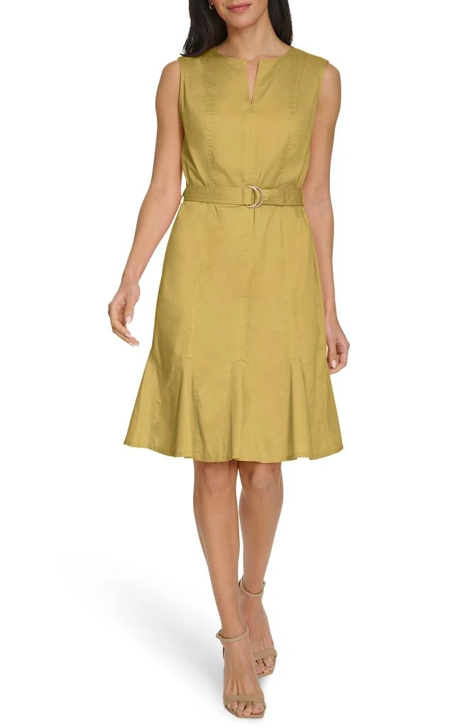 Calvin Klein Belted A-Line Dress 1