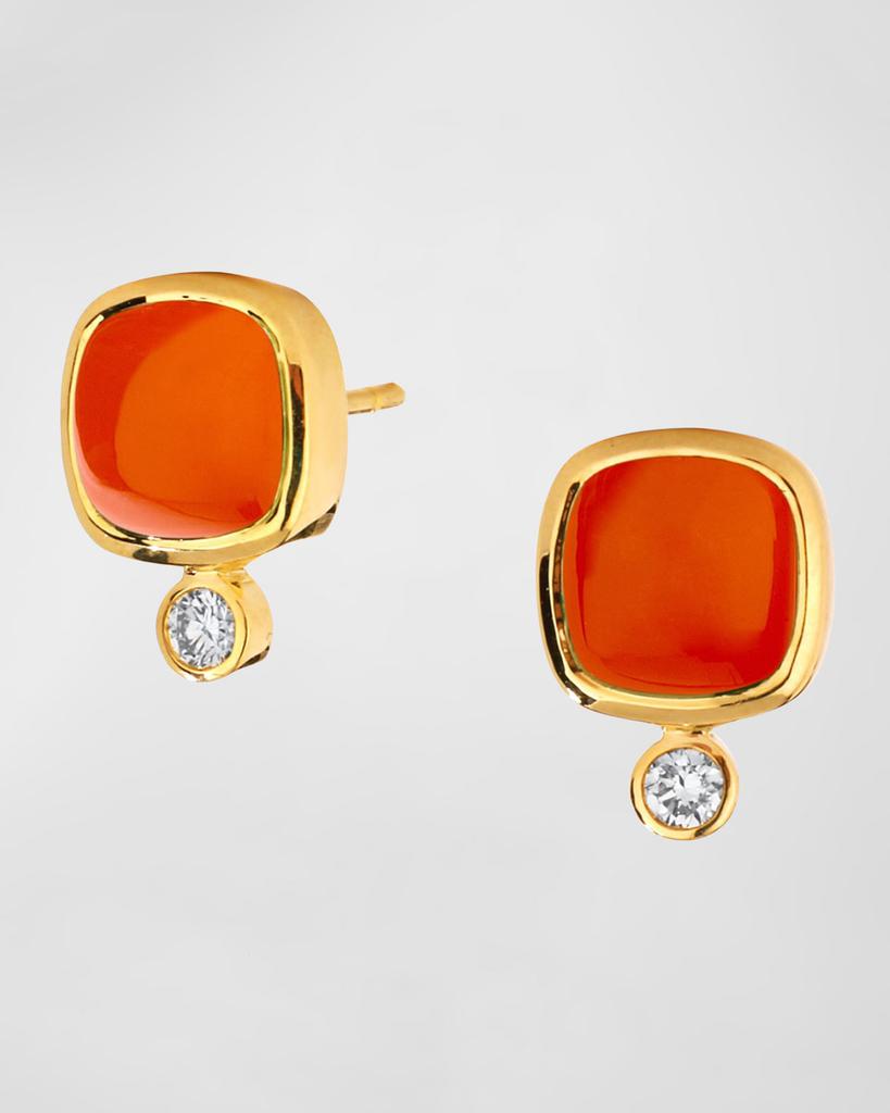 Syna 18K Sugarloaf Candy Earrings with Diamonds