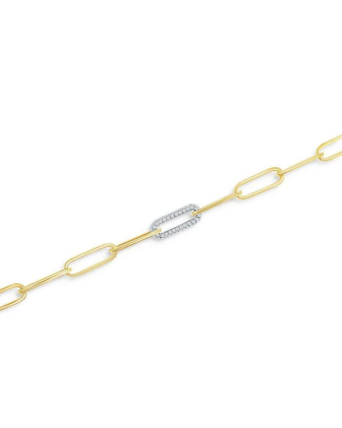 Bloomingdale's Diamond Paperclip Bracelet in 14K White & Yellow Gold, 0.70 ct. t.w. - 100% Exclusive 4