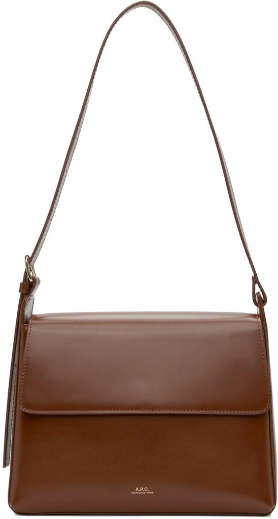 A.P.C. Brown Virginie Flap Bag 1