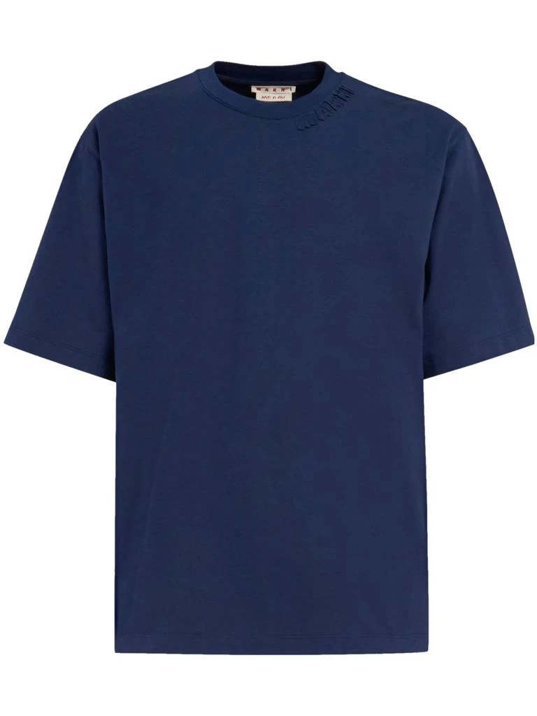 Marni Navy Blue Cotton T-shirt 1